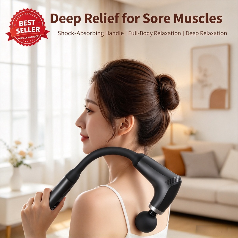 Massage Gun Percussion Deep Tissue - Smart Electric Fascia Gun, Handheld Deep