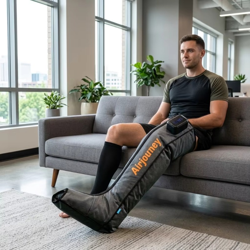 Compression Boots Recovery - 6-Chamber USB Rechargeable Pressotherapy Machine Timing