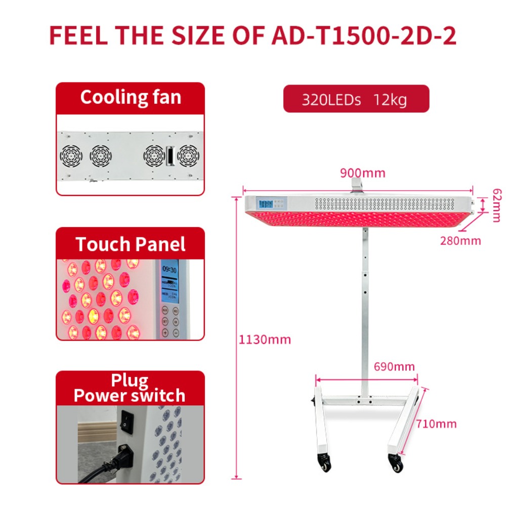 1500W Red LED Infrared Therapy - đánh giá và giá Red Light Therapy Panel 1500W