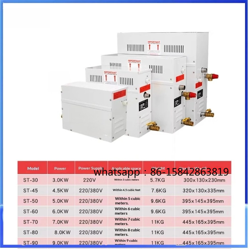 3-9KW Steam Generator 220V/380 - đánh giá và giá Steam Sauna Generator 9Kw