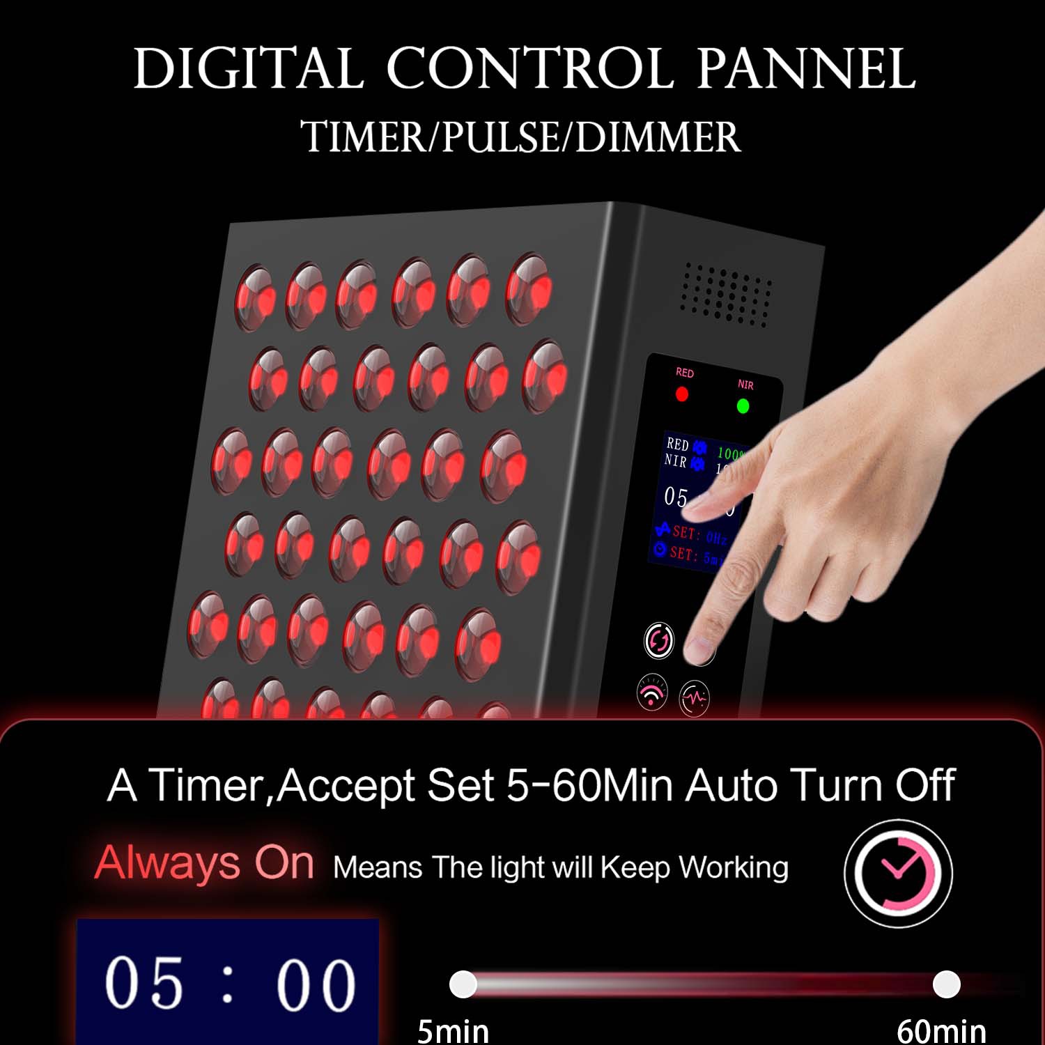 Intelligent Dimming LED Red Li - đánh giá và giá Red Light Therapy Panel 1500W