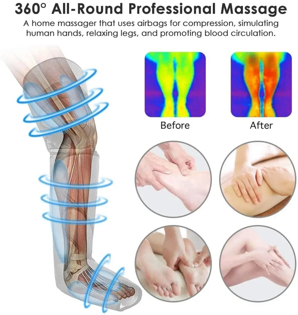 Leg Massager with Heat & Air C - đánh giá và giá Compression Boots Recovery