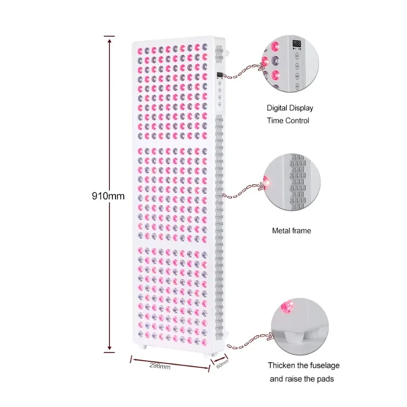 1000W 1500W 660nm 850nm Medic- - đánh giá và giá Red Light Therapy Panel 1500W
